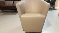 Sessel Ice Cube Leder Lipano Ovo Creme