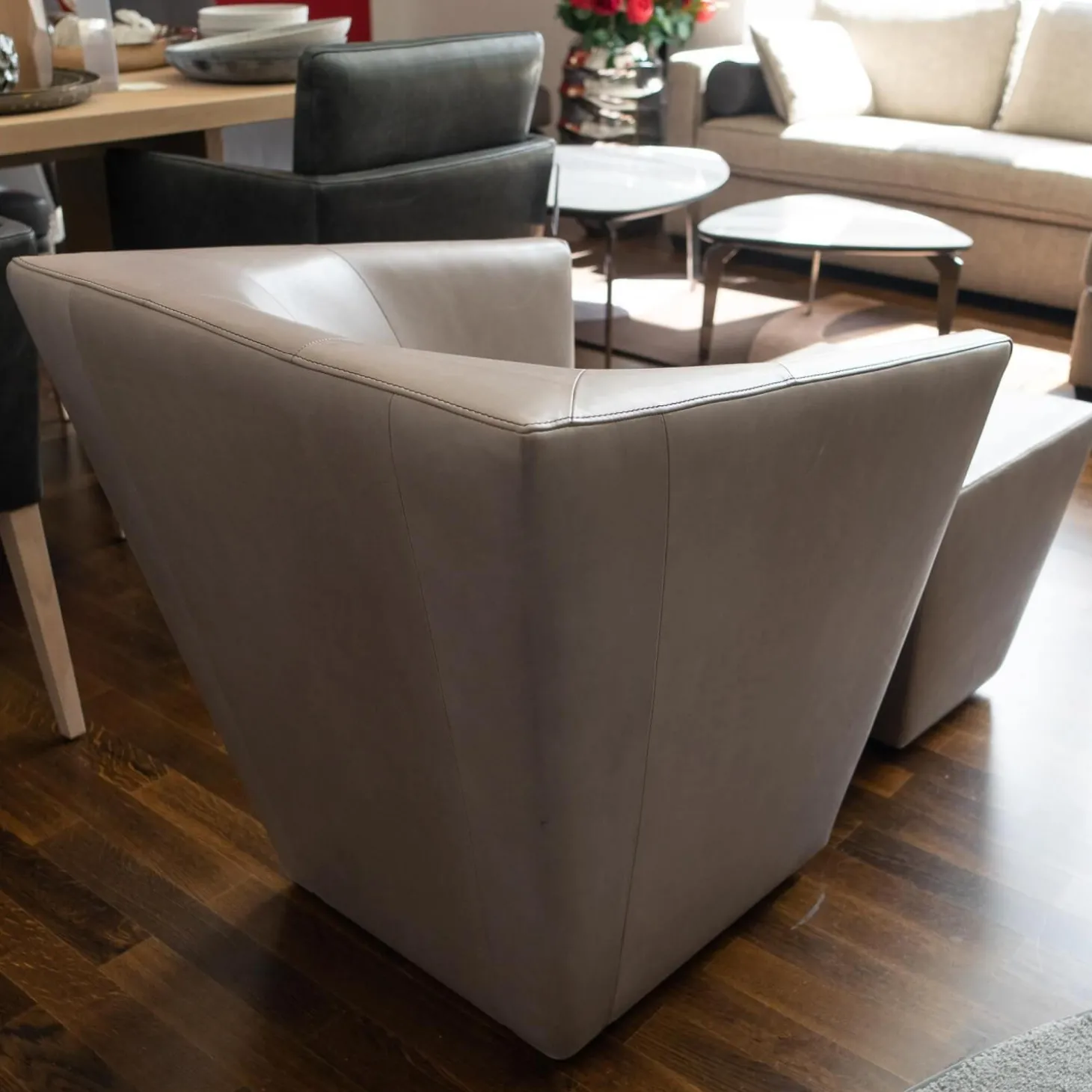 Sessel Ice Cube Leder Lolita Albero mit Hocker