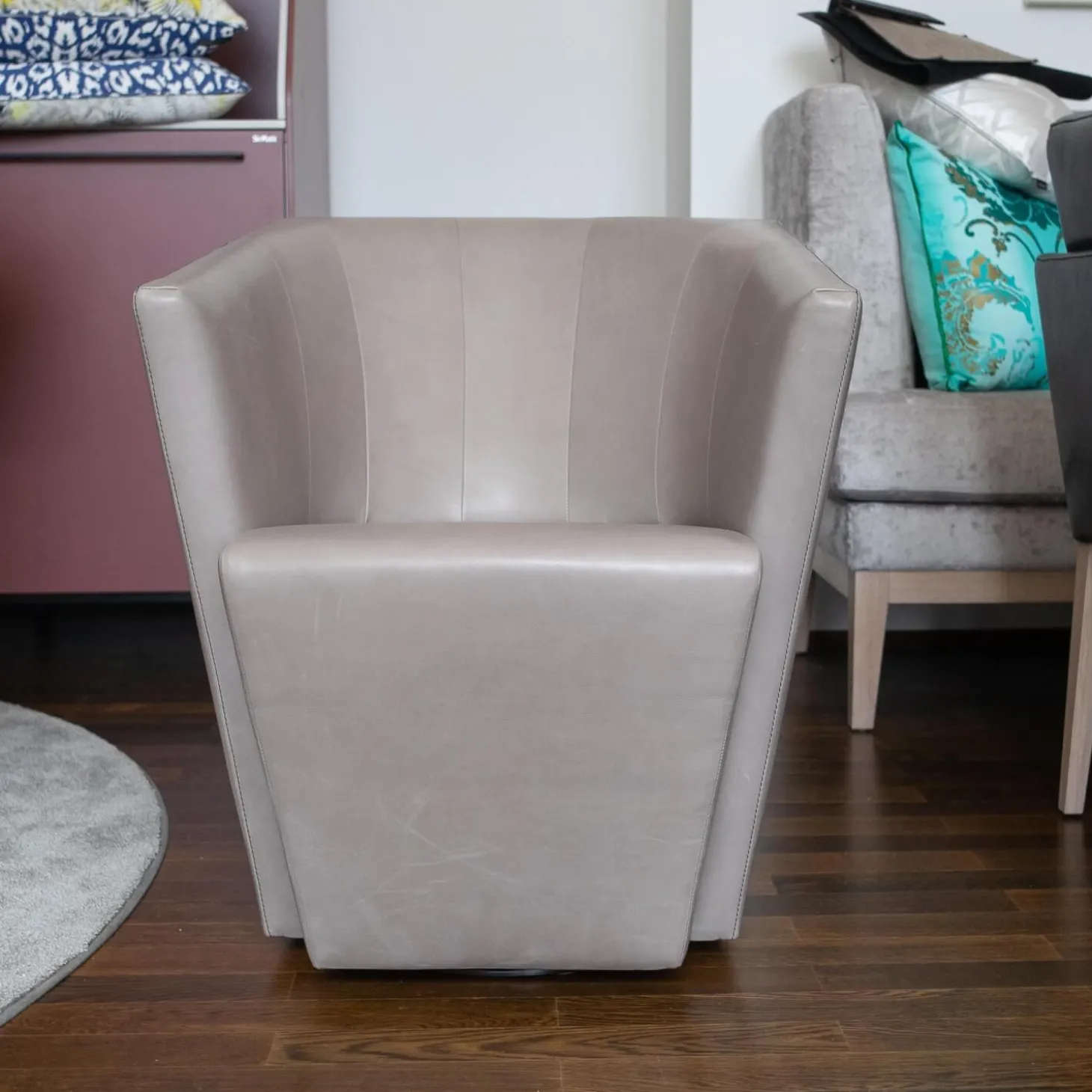 Sessel Ice Cube Leder Lolita Albero mit Hocker