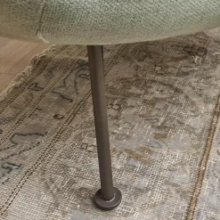 Sessel Jalis Lounge Stoff 8305 Mintgrün Grün Grau Drahtgestell F01 Schwarzbraun Inklusive Hocker