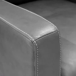 Sessel Leder 25 Quarz Mit Sternfuß Schwarz