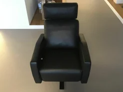 Sessel Lenis Rancho Schwarz L0771A Gestell 5-Sternfuß Chrom Glänzend mit Relaxfunktion