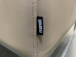 Sessel Lewis Leder Super 5320 Panama Beige Gestell Matt Verchromt