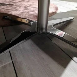 Sessel Lineo Leder Nature Dark Brown PG X mit Kopfstütze und Hocker