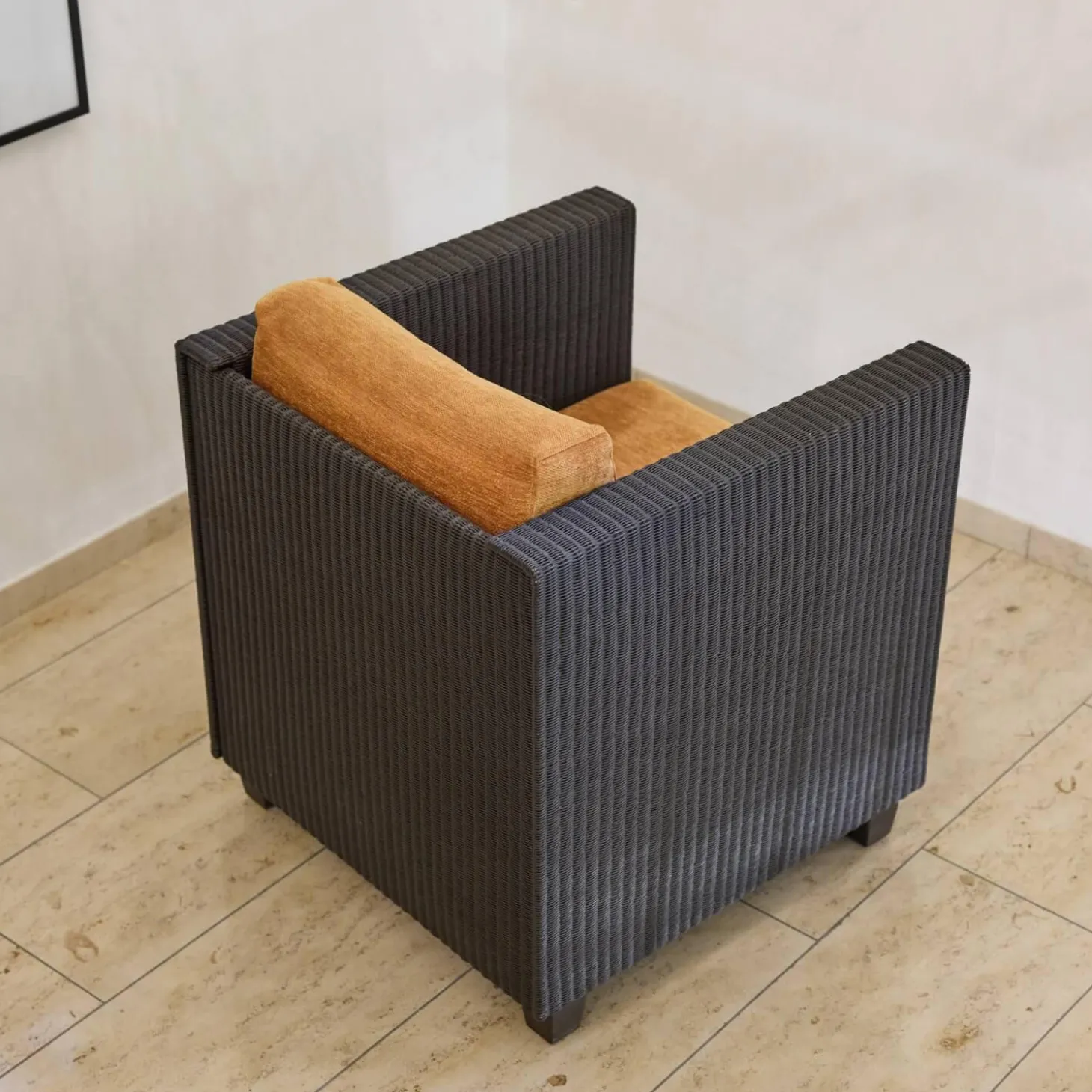 Sessel Loft Pur Geflecht Marone Matt Stoff Side 2012 Farbe Gelb 01