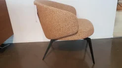 Sessel Lounge Chair Bice Stoff DD TDD81 Sarin Orange Füße Bronzefarben