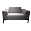 Sessel Loveseat Foldy Stoff Tonica 633 Grau Füße Stahl Schwarz RAL9005