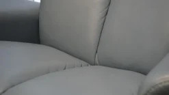 Sessel Magic M Leder Paloma Grau Gestell Signature Schwarz Inklusive Hocker