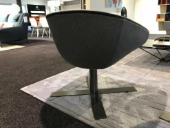 Sessel Mart MPG15 Stoff Sera Dunkelgrau Gestell Nickel Bronzefarben