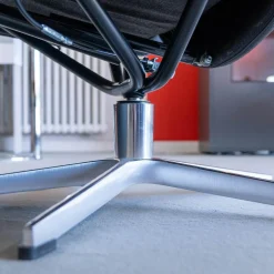 Sessel Master Leder Fantasy Schwarz 2514-89 X-Fuß Aluminium