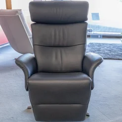 Sessel Master Leder Fantasy Schwarz 2514-89 X-Fuß Aluminium