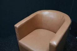 Sessel Max Leder New Softy 393 Nuss Fuß Buche