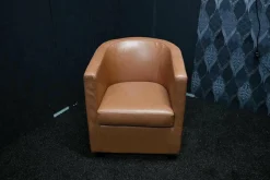 Sessel Max Leder New Softy 393 Nuss Fuß Buche