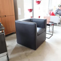 Sessel Mell Bodennah Bezug Leder Semi Mocca 284