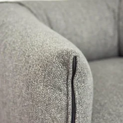 Sessel Mia Bezugsstoff Dune Grau Basis Drehbar Mit Rückholmechanismus