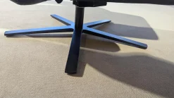 Sessel Milano Lounge Leder LL Evita Anthrazit Sternfuß Schwarz Matt