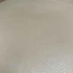 Sessel Mit Hocker Credo Bezug Leder Grain L7067C Beige Creme Holzfüße