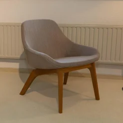 Sessel Morph Lounge Eiche Geölt Bezug Leder Jepard 1377 Schlammgrau Stoff Canvas 244