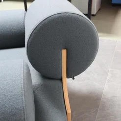 Sessel MVPHE Bezug Stoff Kvadrat Tonus 4 615 Anthrazit Gestell Buche Furniert