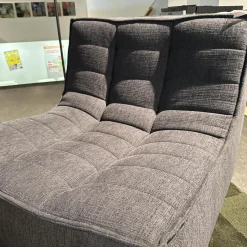 Sessel N701 Bezug Stoff Moss Eco Graphite Grau Rahmen Hoz Inklusive Hocker