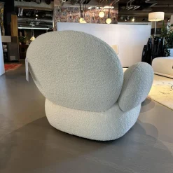 Sessel Nana Love Seat Stoff Nimbus 006 Bebris Beige Füße Kunststoff Inklusive Hocker