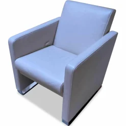 Sessel Navy JR 4080 Mobil Leder Celia Pearl Kufe Chrom