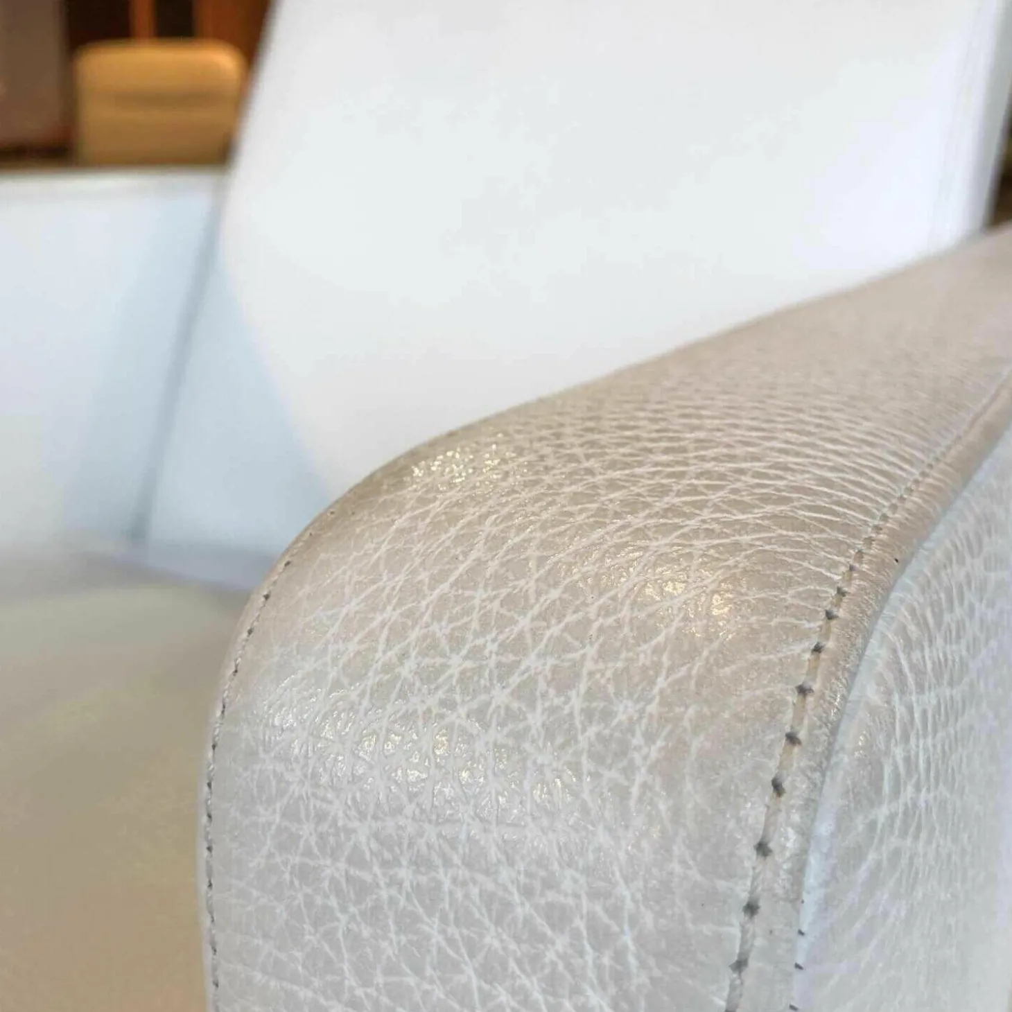 Sessel Navy JT-4080 - AC63BA Leder Fuerte Weiß