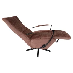 Sessel Nicolai Stoff Nile Kupfer 300 Braun Fuß Schwarz Matt mit mechanischer Verstellung