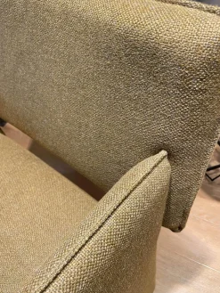 Sessel Noto Stoff 8306 Bronze Braun Füße Wangen Vorne Mit Weiche Rollen