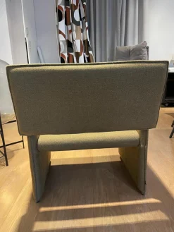 Sessel Noto Stoff 8306 Bronze Braun Füße Wangen Vorne Mit Weiche Rollen