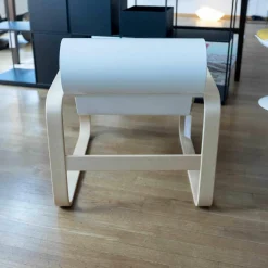 Sessel Paimio Sitz Birke Formschichtholz Weiß Lackiert Armlehnen Birke Natur Lackiert