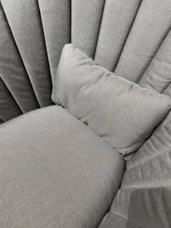 Sessel Peacock Kissen Natte Grey Grau Sitzschale Soft Rope Polypropylen Dark Grey Grau Gestell Teakholz