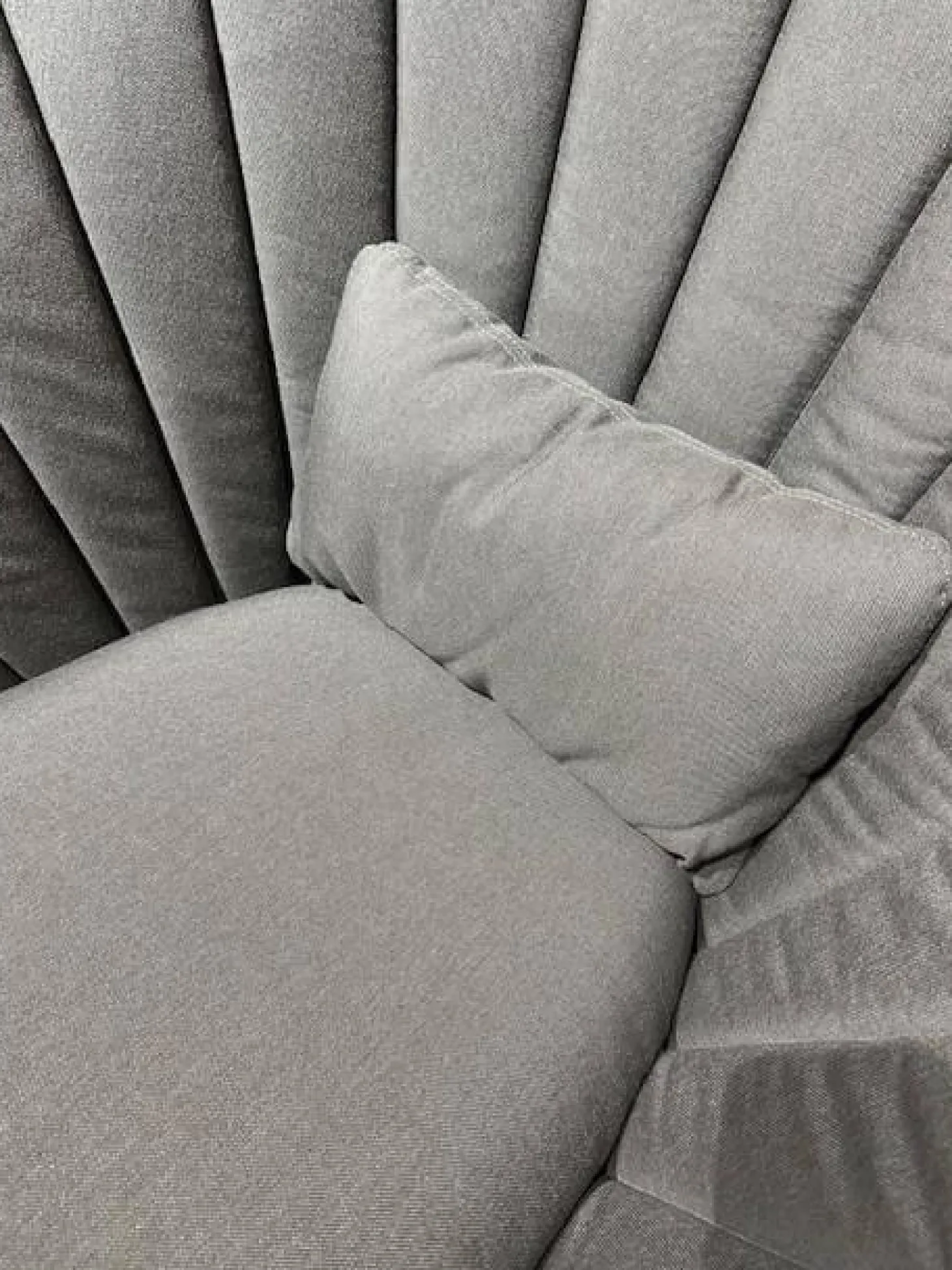 Sessel Peacock Kissen Natte Grey Grau Sitzschale Soft Rope Polypropylen Dark Grey Grau Gestell Teakholz