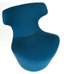 Sessel Piccolo Papilio Drehbar Bezugstoff Blau Untergestell Grau Metallisiert Lackiert