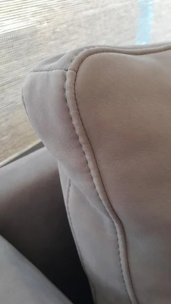 Sessel Pilotis Nubukleder Grigio 684 Grau Füße Metall Chrom Filzgleiter Schwarz