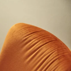 Sessel Polo Cocktail Stoff Amica A-161 Orange Untergestell Eiche Antik Mit Drehfunktion Und Rückholmechanik