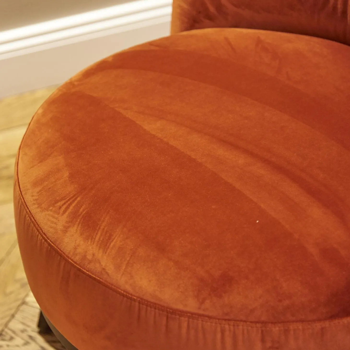 Sessel Polo Cocktail Stoff Amica A-161 Orange Untergestell Eiche Antik Mit Drehfunktion Und Rückholmechanik