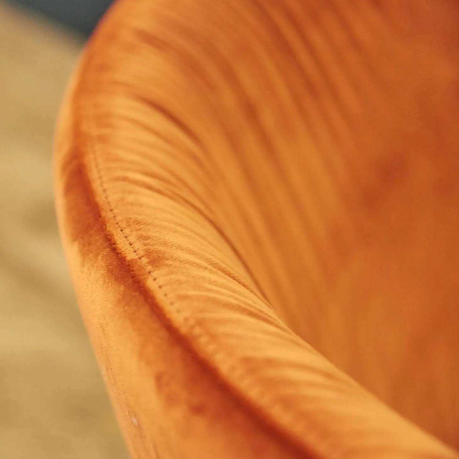 Sessel Polo Cocktail Stoff Amica A-161 Orange Untergestell Eiche Antik Mit Drehfunktion Und Rückholmechanik