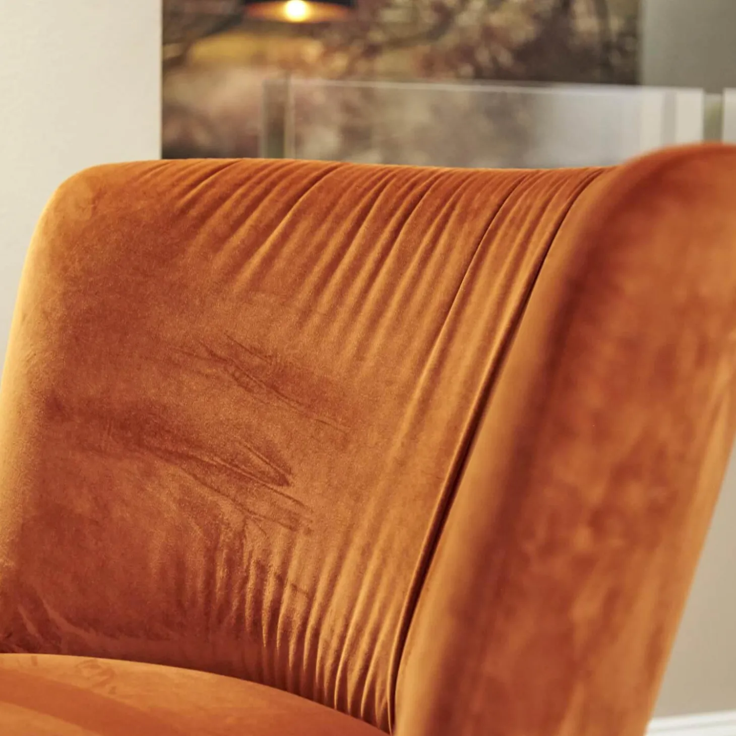 Sessel Polo Cocktail Stoff Amica A-161 Orange Untergestell Eiche Antik Mit Drehfunktion Und Rückholmechanik