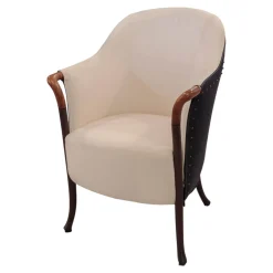 Sessel Progetti 33220 Fashion Wolle Innen Kamet 2413 Weiß Außen Denim 100 Grau Gestell Matte Beizung Lack No 91