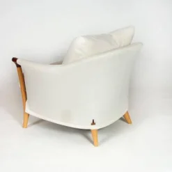 Sessel Progetti Stoff Lavello Weiß Gestell Buche Natur