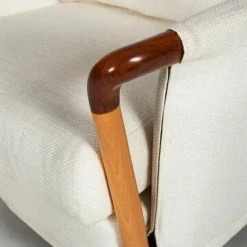 Sessel Progetti Stoff Lavello Weiß Gestell Buche Natur