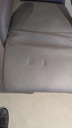 Sessel Rasta Leder LL Evita Smoke Grau Sternfuß Schwarz Matt