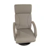 Sessel RE500 18 Leder 43 Perl 210 Beige Creme Grau Tellerfuß Verchromt 2 Motorisch Mit Akku