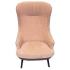 Sessel Relaxchair 375 Stoff Kvadrat Phlox 0633 Rücken Stoff Gaia 7887 Amethyst Gestell Eiche Geflammt Geölt