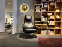 Sessel Repos Leder Premium F Chocolate 68 Braun mit Ottoman