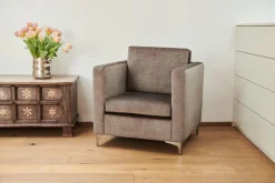 Sessel Rocker Stoff Vogue B 5 Stone Braun