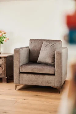 Sessel Rocker Stoff Vogue B 5 Stone Braun