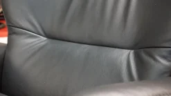 Sessel Rome M Black Leder Gestell Star Alumunium Inklusive Hocker