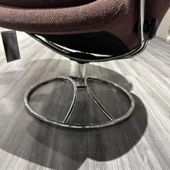 Sessel Rome M Low Back 1357361 In Stoff Aster 54 Burgundy Rot Weiß Hohes Gestell In 40 Alu